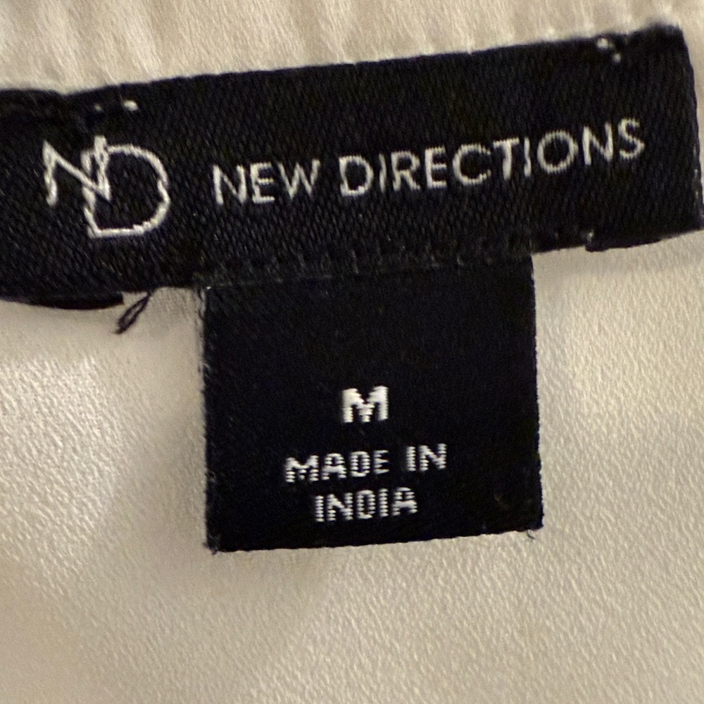 New Directions White Tank Top with Gold Accents - Picture 2 of 3